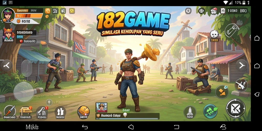 Screenshot 182GAME menunjukkan gameplay simulasi yang mendalam.