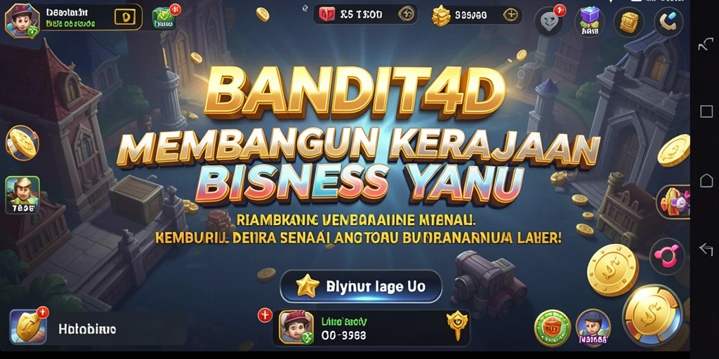 Tangkapan layar gameplay BANDIT4D menampilkan manajemen bisnis yang seru.