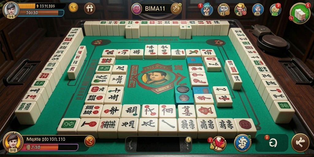Screenshot gameplay BIMA11 menampilkan tantangan seru dalam permainan Mahjong.