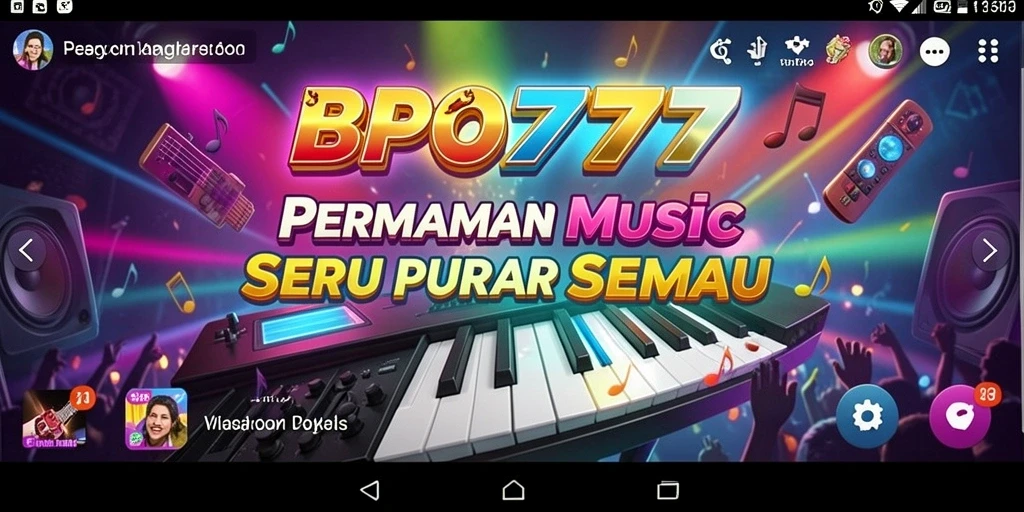 Screenshot permainan BPO777 menunjukkan pengalaman bermain musik yang menyenangkan.