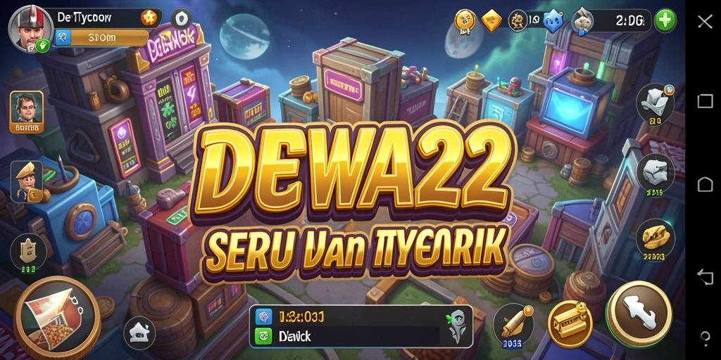 Screenshot gameplay DEWA22 menampilkan pengelolaan bisnis yang menarik.
