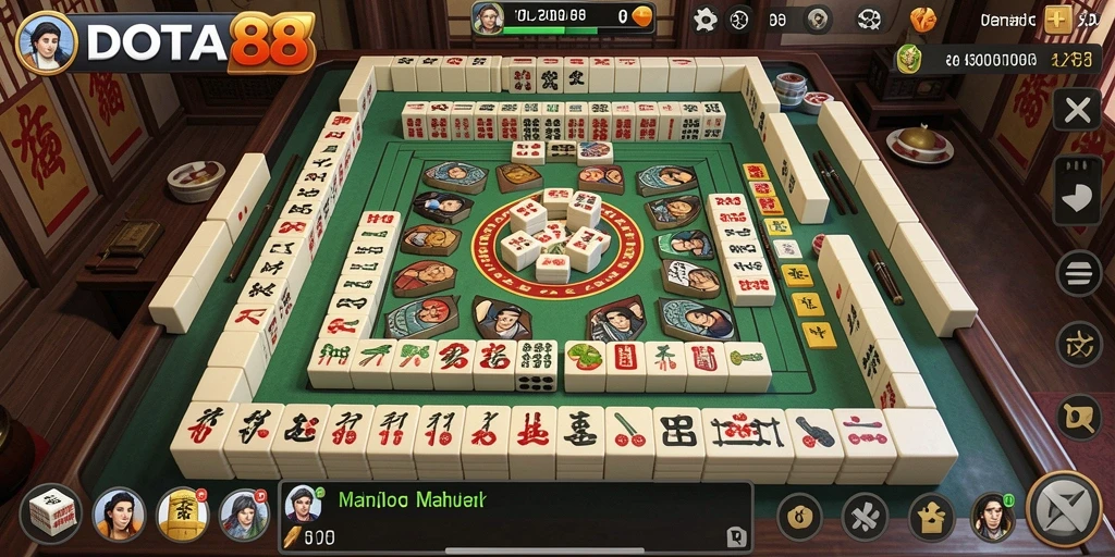 Screenshot DOTA88 menampilkan aksi seru permainan Mahjong.
