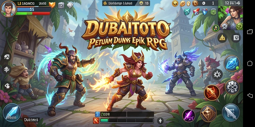 Gameplay seru DUBAITOTO dengan karakter yang dapat disesuaikan.
