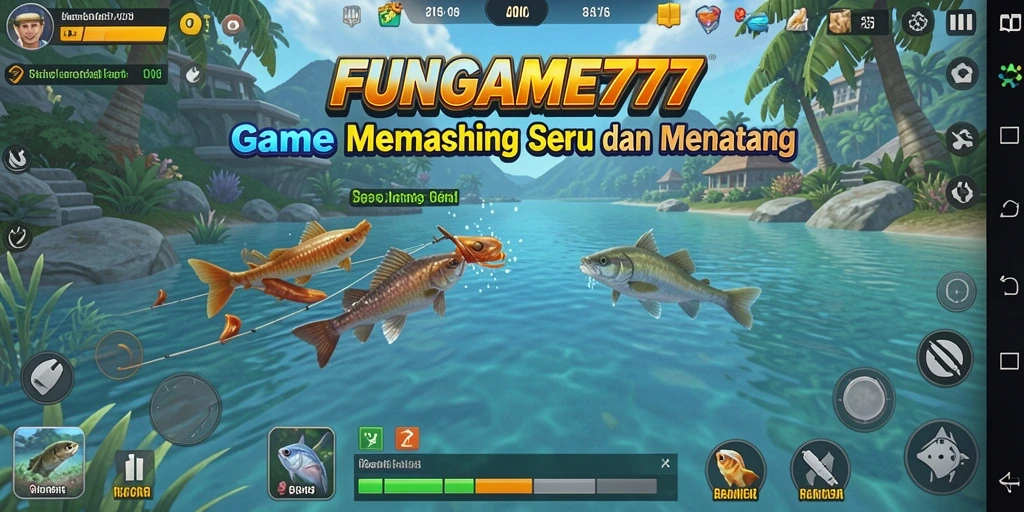 Gameplay menyenangkan di FUNGame777 saat memancing ikan.