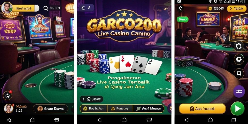 Tampilan gameplay GARCO200 yang mengesankan saat bermain Live Casino.