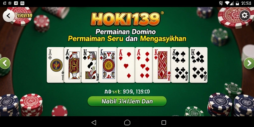 Screenshot HOKI138 menampilkan gameplay seru permainan Domino.