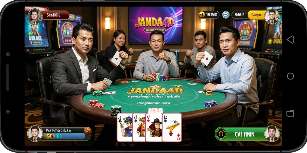 Screenshot gameplay JANDA4D yang menampilkan aksi seru permainan Poker.