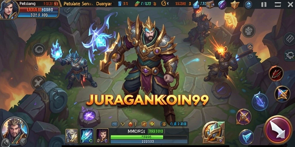 Screenshot utama JURAGANKOIN99 menampilkan aksi seru dalam dunia MMORPG.