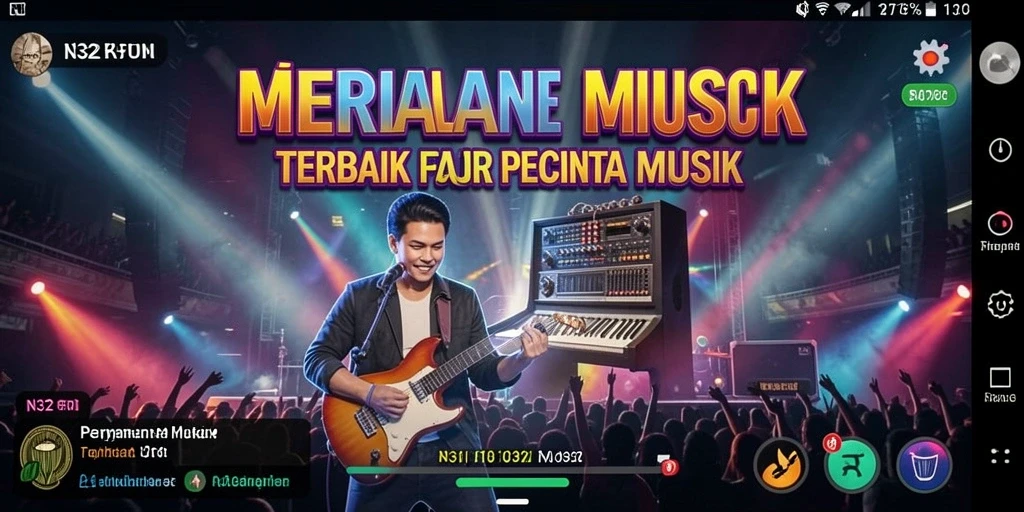 Tampilan gameplay N32 yang penuh warna dan energik.