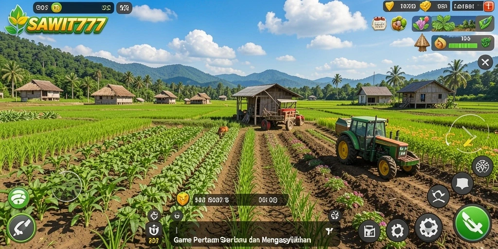 Tampilan gameplay menarik dari SAWIT777 yang penuh warna.