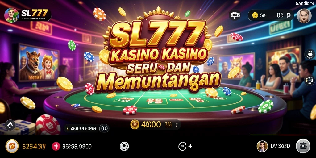 Tampilan menarik dari gameplay SL777 dengan suasana kasino yang mendebarkan.