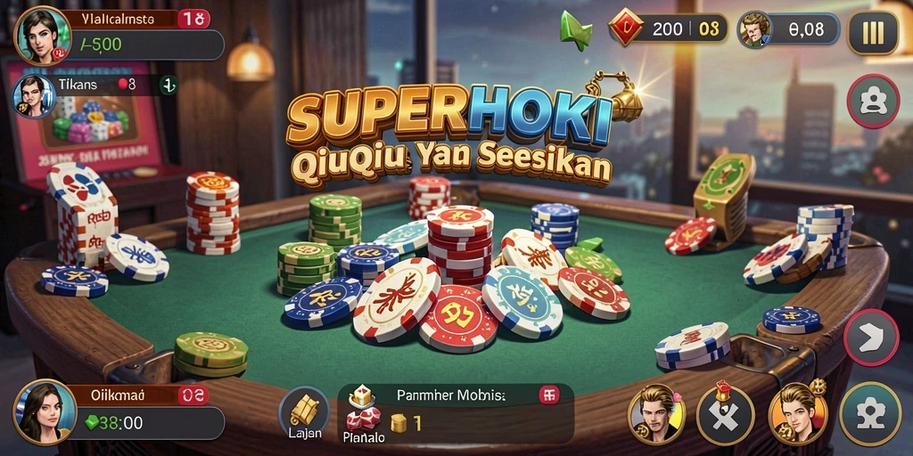 Screenshot utama <strong>SUPERHOKI</strong> menampilkan gameplay QiuQiu yang mengasyikkan.