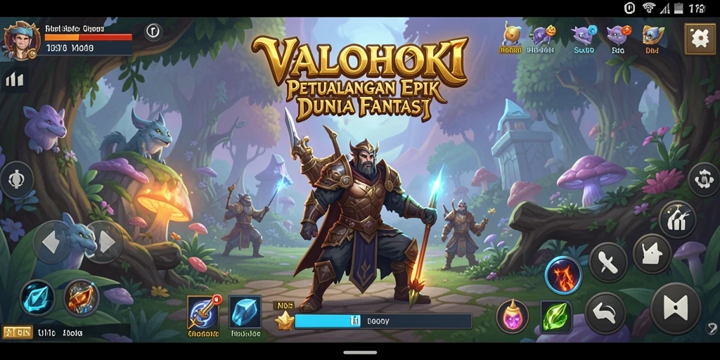 Tangkapan layar VALOHOKI menampilkan pertempuran epik antara karakter dan monster.